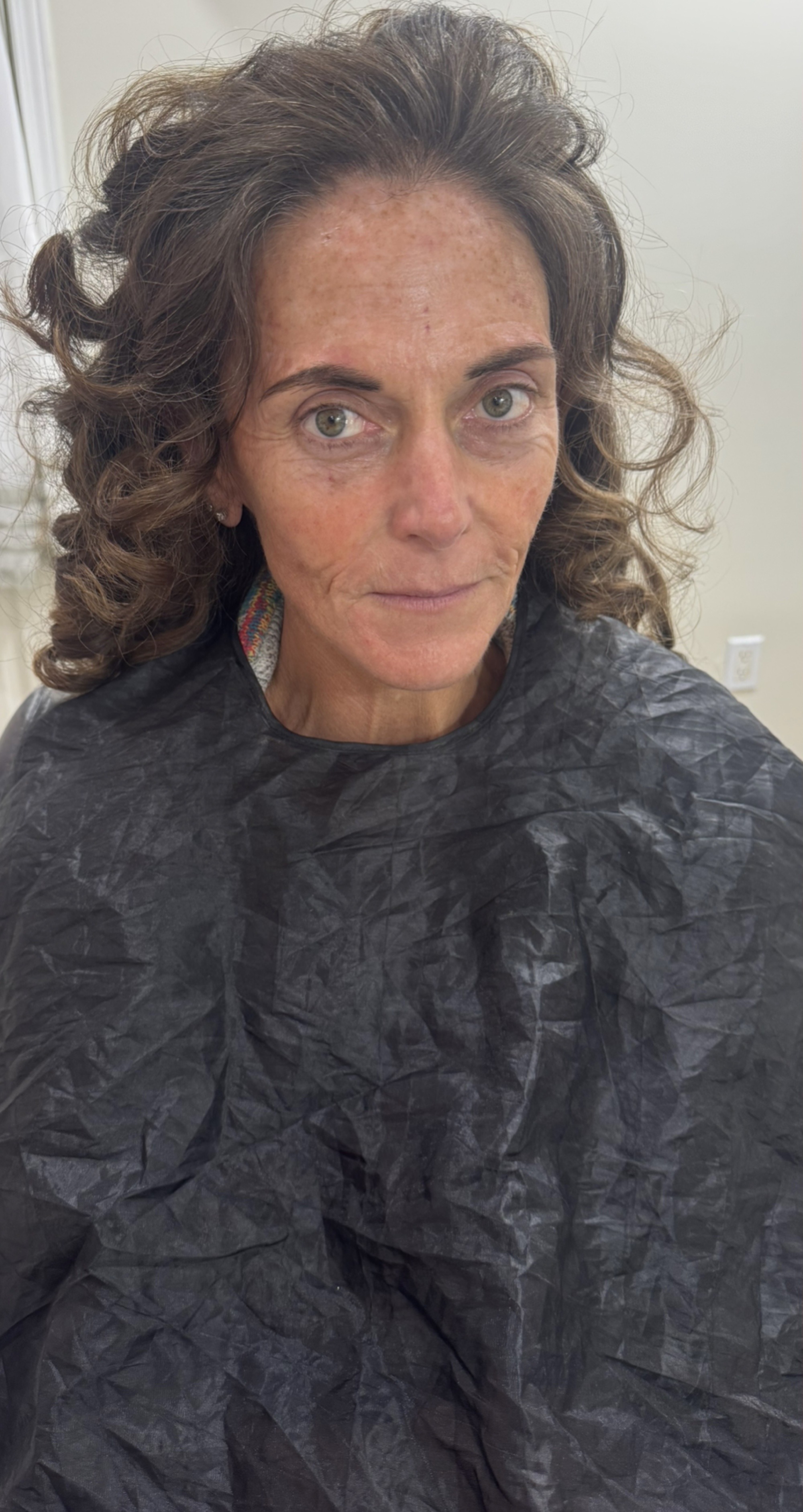 Client before bridal makeup — bare face